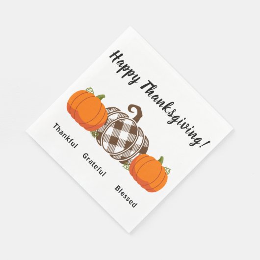 Dankbare, gezegende Thanksgiving servetten (Hoek)