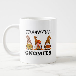 Dankbare Gnomies met Schattige Herfsttrio van Gnom Extra Grote Beker