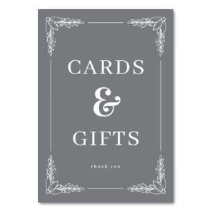 Dankbare Grijze Elegante Kaarten & Cadeaus Bord