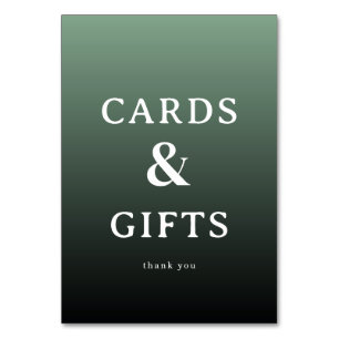 Dankbare Groene Minimalistische Bedankkaart Kaart