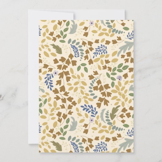 Dankbare Happy Thanksgiving aankondiging (Achterkant)