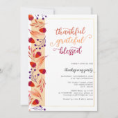 Dankbare Herfst Thanksgiving Diner Kaart (Voorkant)