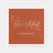 Dankbare Herfst Thanksgiving Party Papier servet (Voorkant)