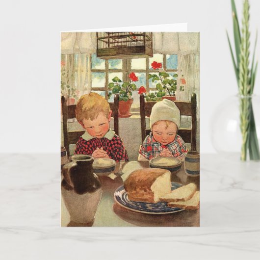 Dankbare Kinderen door Jessie Willcox Smith Feestdagen Kaart (Voorkant)