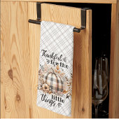 Dankbare kleine dingen Thanksgiving keukenhanddoek