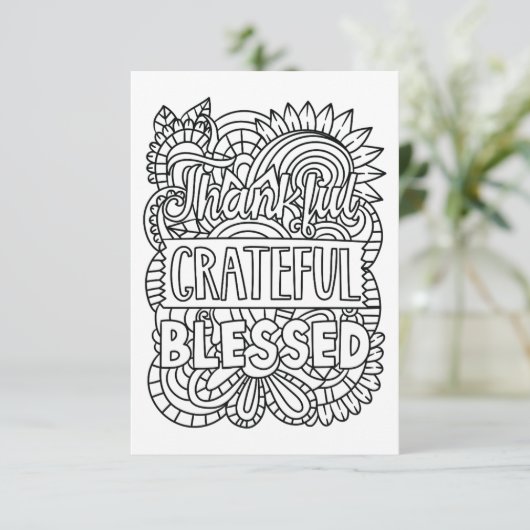 Dankbare kleur uw eigen notitie Kaart (Staand voorkant)