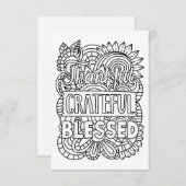 Dankbare kleur uw eigen notitie Kaart (Voorkant / Achterkant)