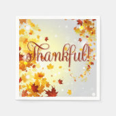 Dankbare Kleurrijke Herfst Papieren Servetten Herf (Voorkant)