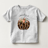 Dankbare Leopard Herfst Pompoen Thanksgiving Meisj Kinder Shirts (Voorkant)