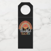 Dankbare Leraar Gezegende Thanksgiving School Flessenhanger (Voorkant)