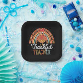 Dankbare Leraar Gezegende Thanksgiving School Papieren Bordje (Feest)