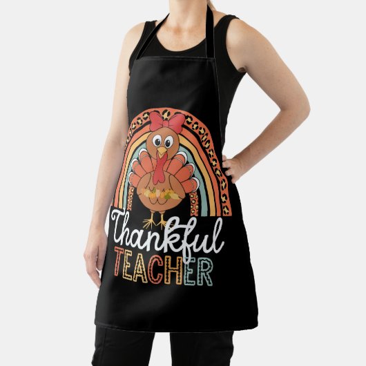 Dankbare Leraar Gezegende Thanksgiving School Schort (Insitu)