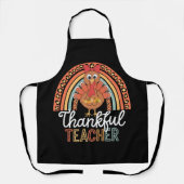 Dankbare Leraar Gezegende Thanksgiving School Schort (Voorkant)