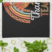 Dankbare Leraar Gezegende Thanksgiving School Theedoek (Gevouwen)