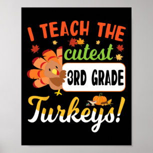 Dankbare Leraar Ik Onderwijs De Schattigste 3e Kla Poster