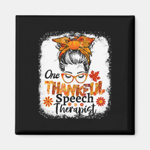 Dankbare logopedist Herfst Thanksgiving Messy Magneet