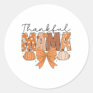 Dankbare Mama Coquette Herfst Pompoen Kruiden Than Ronde Sticker