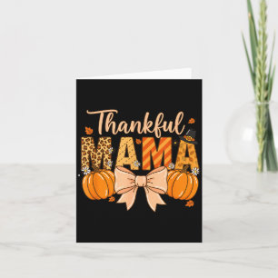 Dankbare Mama Pompoen Herfst Coquette Strik Thanks Kaart