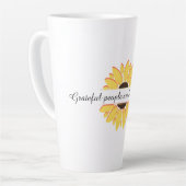 Dankbare mensen zijn gelukkige mensen Personaliser Latte Mok (Linkerhoek)