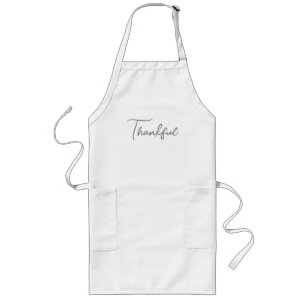 Dankbare Minimalistische Script Herfst Thanksgivin Lang Schort