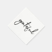 Dankbare minimalistische script Thanksgiving Servet (Hoek)