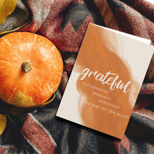 Dankbare moderne elegante Waterverf Thanksgiving Feestdagen Kaart