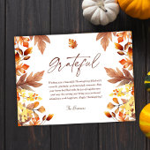 Dankbare moderne rustieke Herfst Thanksgiving vaka Briefkaart