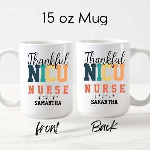 Dankbare NICU Verpleegkundige Mok, NICU Verpleegku Tweekleurige Koffiemok