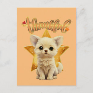 Dankbare Puppy met Sterren in de Ogen Briefkaart