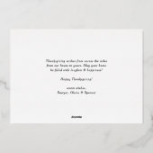 Dankbare Retro Typografie Oranje Thanksgiving Folie Feestdagenkaart (Achterkant)