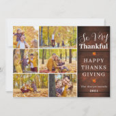 Dankbare rustieke Herfst Thanksgiving familiefoto Feestdagenkaart (Voorkant)