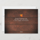 Dankbare rustieke Herfst Thanksgiving familiefoto Feestdagenkaart (Achterkant)