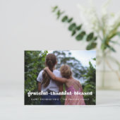 Dankbare Thanksgiving foto Briefkaart (Staand voorkant)
