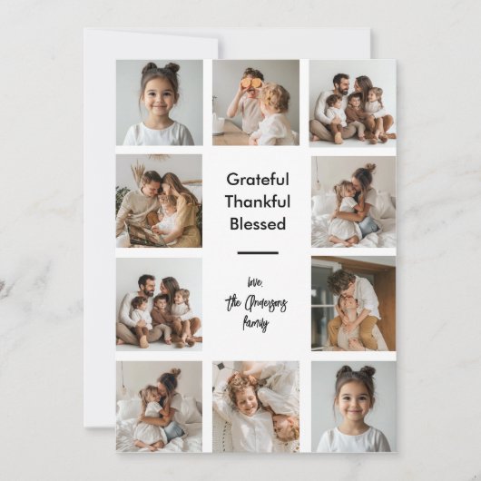 Dankbare Thanksgiving foto's Kaart (Voorkant)
