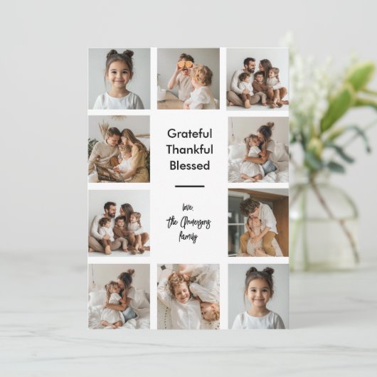 Dankbare Thanksgiving foto's Kaart (Staand voorkant)