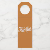 Dankbare Thanksgiving Herfst Gift Flessenhanger (Voorkant)