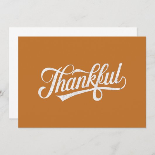 Dankbare Thanksgiving Herfst Gift Kaart (Voorkant / Achterkant)