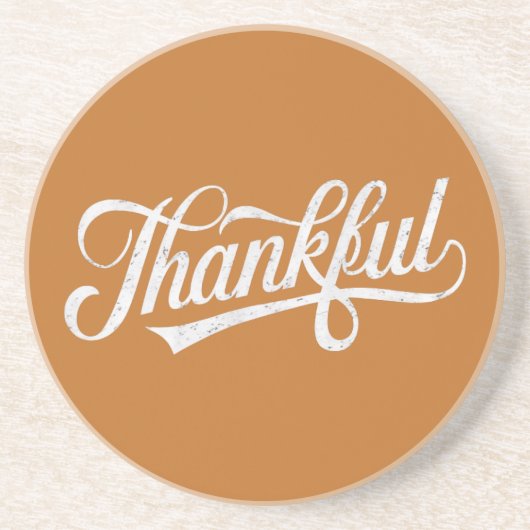 Dankbare Thanksgiving Herfst Gift Zandsteen Onderzetter (Voorkant)