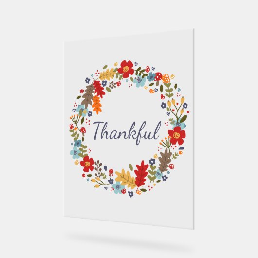 Dankbare Thanksgiving Home Decor Acryl Teken (Hoek)