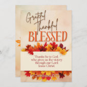 Dankbare Thanksgiving Kaart (Voorkant / Achterkant)