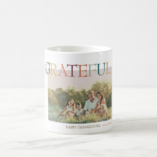 Dankbare Thanksgiving minimalistische foto Koffiemok