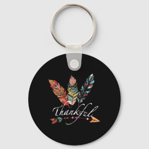Dankbare veer en pijl Herfst - Thanksg Sleutelhanger