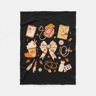 Dankbare Verpleegkundige Herfst Stethoscoop Coquet Fleece Deken