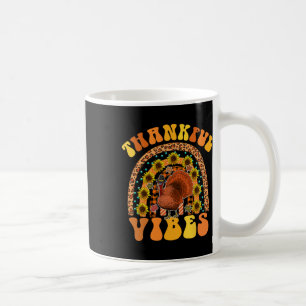 Dankbare Vibes Rainbow Turkije Herfst Retro Groovy Koffiemok