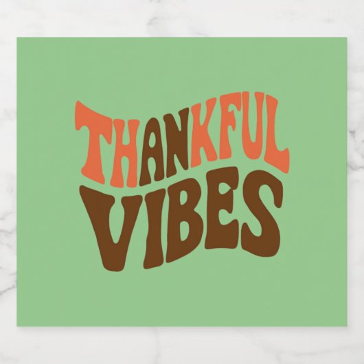 Dankbare Vibes Thanksgiving  Dankbaar Bier Etiket (Enkel label)
