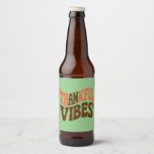 Dankbare Vibes Thanksgiving  Dankbaar Bier Etiket (Voorkant)