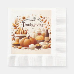 Dankbare Vriendelijke Feestelijke Thanksgiving Pap Servet