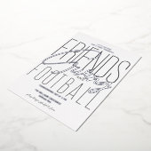 Dankbare Vriendschap Football Thanksgiving Partij Folie Uitnodiging (Gedraaid)