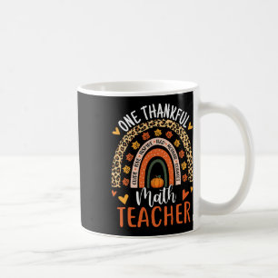 Dankbare Wiskunde Leraar Leuke Thanksgiving Regenb Koffiemok