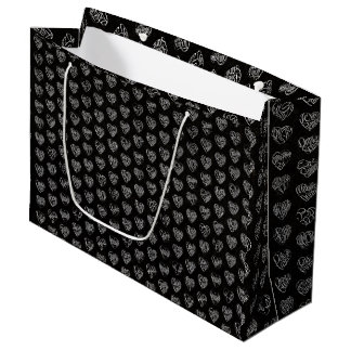 Dankbetuiging 多言語44 talen Wit patroon Giftzak Groot Cadeauzakje